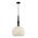 PENDANT ES 72W Large Frosted Wine Glass Ribbed w/Blk Highlight OD250 x H430mm