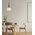 PENDANT ES 72W Large Frosted Wine Glass Ribbed w/Blk Highlight OD250 x H430mm