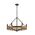PENDANT SESx6 Small OD662mm Candelabra Natural Wood & Oil Rubbed Bronze Hardware
