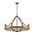 PENDANT SESx8 Medium OD862mm Candelabra Medium Oak Wood & Satin Brass Hardware