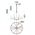 PENDANT SESx8 Medium OD862mm Candelabra Medium Oak Wood & Satin Brass Hardware