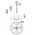 PENDANT SESx8 Medium OD862mm Candelabra Medium Oak Wood & Satin Brass Hardware