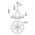 PENDANT SESx12 Large OD1212mm Candelabra Medium Oak Wood & Satin Brass Hardware