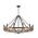 PENDANT SESx12 Large OD1212mm Candelabra Natural Wood & Oil Rubbed Bronze Hardware