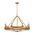 PENDANT SESx8 Medium OD862mm Candelabra Medium Oak Wood & Satin Brass Hardware