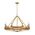 PENDANT SESx8 Medium OD862mm Candelabra Medium Oak Wood & Satin Brass Hardware