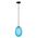 PENDANT SES 10W Frosted Ellipse Glass Segmented w/Brass Highlight Enclosed OD150mm