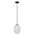 PENDANT SES 10W Clear Ellipse Glass Segmented w/Brass Highlight Enclosed OD150mm