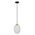 PENDANT SES 10W Clear Ellipse Glass Segmented w/Brass Highlight Enclosed OD150mm
