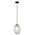 PENDANT SES 10W Frosted Ellipse Glass Segmented w/Brass Highlight Enclosed OD150mm