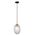PENDANT SES 10W Clear Ellipse Glass Segmented w/Brass Highlight Enclosed OD150mm