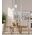 PENDANT SES 10W Clear Ellipse Glass Segmented w/Brass Highlight Enclosed OD150mm
