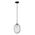 PENDANT SES 10W Clear Ellipse Glass Segmented w/Brass Highlight Enclosed OD150mm