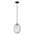 PENDANT SES 10W Smokey Black Ellipse Glass Segmented w/Brass Highlight Enclosed OD150mm