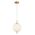 PENDANT SES 10W Round Smokey Black (Mirror Finish) Glass w/Black Highlight OD185mm x H290mm