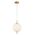 PENDANT SES 10W Round Smokey Black (Mirror Finish) Glass w/Black Highlight OD185mm x H290mm