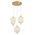 PENDANT SES x 3 10W Opal (Matt Finish) Glass w/Brass Highlight OD420mm RND Base