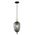 PENDANT SES 10W Oval Opal (Matt Finish) Glass w/Brass Highlight OD160mm x H340mm