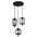 PENDANT SES x 3 10W Opal (Matt Finish) Glass w/Brass Highlight OD420mm RND Base