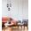 PENDANT SES x 3 10W Opal (Matt Finish) Glass w/Brass Highlight OD420mm RND Base
