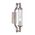 Wall Int S/M SES TUBULAR CLR Glass w/ Chrome Base