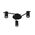SPOT GU10 X 3 Interior Ceiling Matt BLK OD510mm H120mm Adj