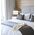 TABLE ES Wh Cloth OVAL OD100mm w/Blonde wood