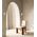 Wall Int S/M G9 Round Opal Diffuser w/ Oblong Gold Base