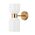 Wall Int S/M ES X 2 Opal 2 x Glass Ellipse w/Brass RND Bracket L215mm (Up/Dn)