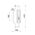 Wall Int S/M SES TUBULAR CLR Glass w/ White Base