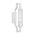 Wall Int S/M SES TUBULAR CLR Glass w/ Satin Chrome Base