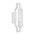 Wall Int S/M SES TUBULAR CLR Glass w/ Black Base