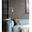 FLOOR ES Wh HOOK H1610mm w/blonde wood