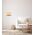 FLOOR ES LGE Blk RND H1475mm w/Wood Veneer Trim