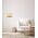 FLOOR ES LGE Blk RND H1475mm w/Wood Veneer Trim