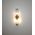 Wall Int S/M 2 x SES Up/Dn 2 x TUBULAR CLR Glass w/ White Base