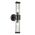 Wall Int S/M 2 x SES Up/Dn 2 x TUBULAR CLR Glass w/ Black Base