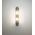 Wall Int S/M 2 x SES Up/Dn CLR Glass Rod w/ Satin Chrome Base