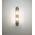 Wall Int S/M 2 x SES Up/Dn CLR Glass Rod w/ Chrome Base