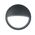 BULKHEAD 12W RND Blk 4K IP66 OD300mm Eyelid 500 Lm