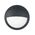 BULKHEAD 12W RND Blk 4K IP66 OD300mm Eyelid 500 Lm