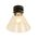 DIY Batten Fitting SML Smoke Glass CONE OD180mm w/Chrome