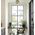 DIY Batten Fitting CLR Glass Ribbed SPHERE OD200mm w/Blk