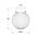 DIY Batten Fitting Smoke Glass Ribbed SPHERE OD200mm w/Chrome