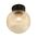 DIY Batten Fitting Smoke Glass Ribbed SPHERE OD200mm w/Blk