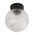 DIY Batten Fitting Smoke Glass Ribbed SPHERE OD200mm w/Chrome