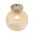 DIY Batten Fitting Smoke Glass Ribbed SPHERE OD200mm w/Chrome