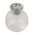 DIY Batten Fitting Smoke Glass Ribbed SPHERE OD200mm w/Chrome