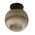 DIY Batten Fitting CLR Glass Ribbed SPHERE OD200mm w/Chrome