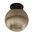 DIY Batten Fitting Smoke Glass Ribbed SPHERE OD200mm w/Chrome